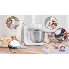 "Bosch Serie 4 MUM58200 Kitchen Machine 39L - 1000W Powerful Performance in Sleek White"